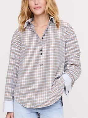 Banana Republic Oversized Cotton Poplin Bankers Shirt